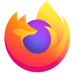 The Firefox logo: a flaming fox surrounding the Earth.