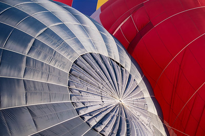 close-up of balloons inflating