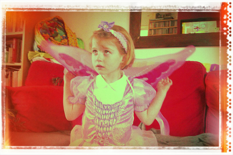 Elva dressed as a fairy